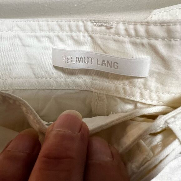 Helmut Lang White High Rise Flight Ankle Pants Womens Sz 0 30” W - Picture 9 of 10